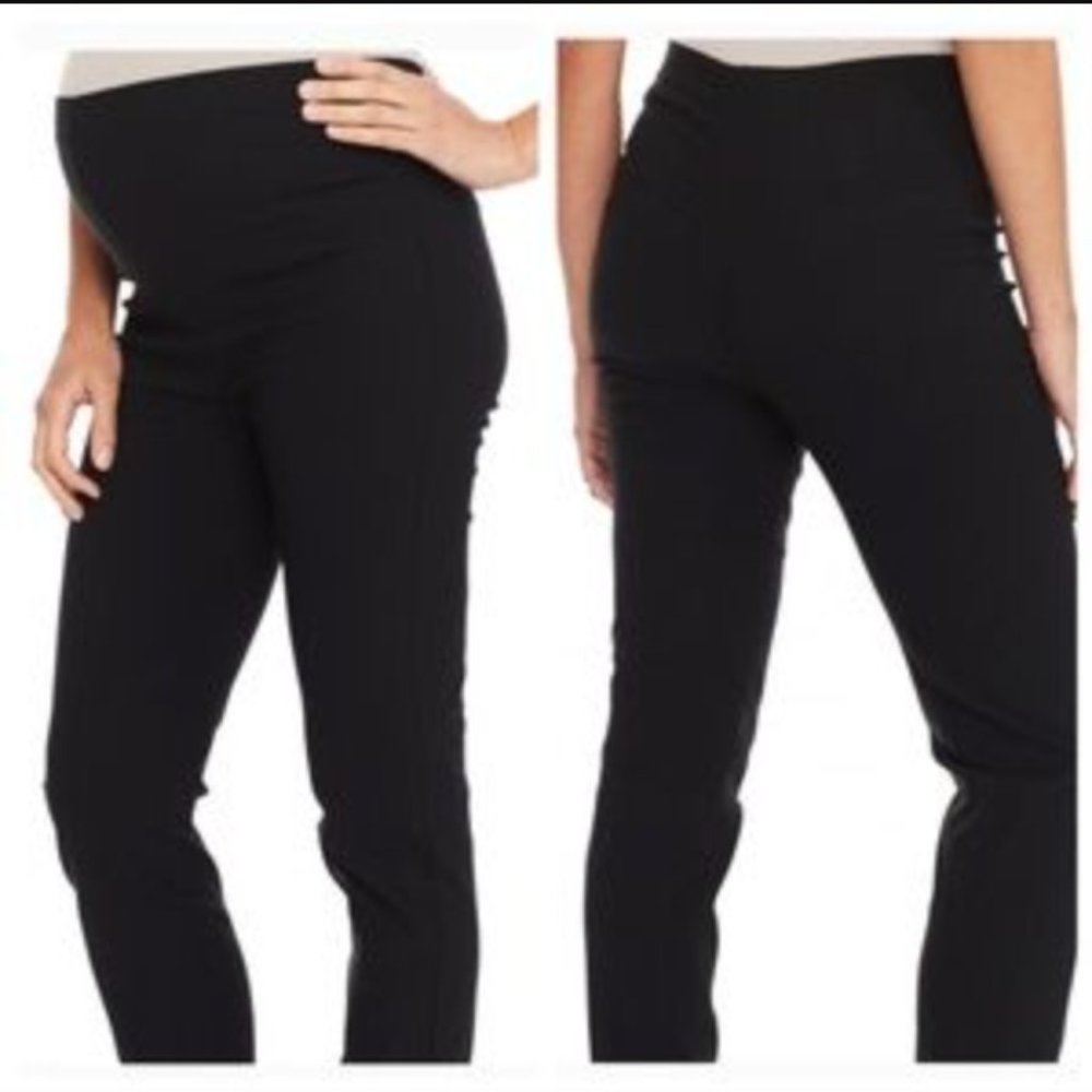 Rosie Pope Black Stretch Straight leg Maternity Pants Trousers Size M
